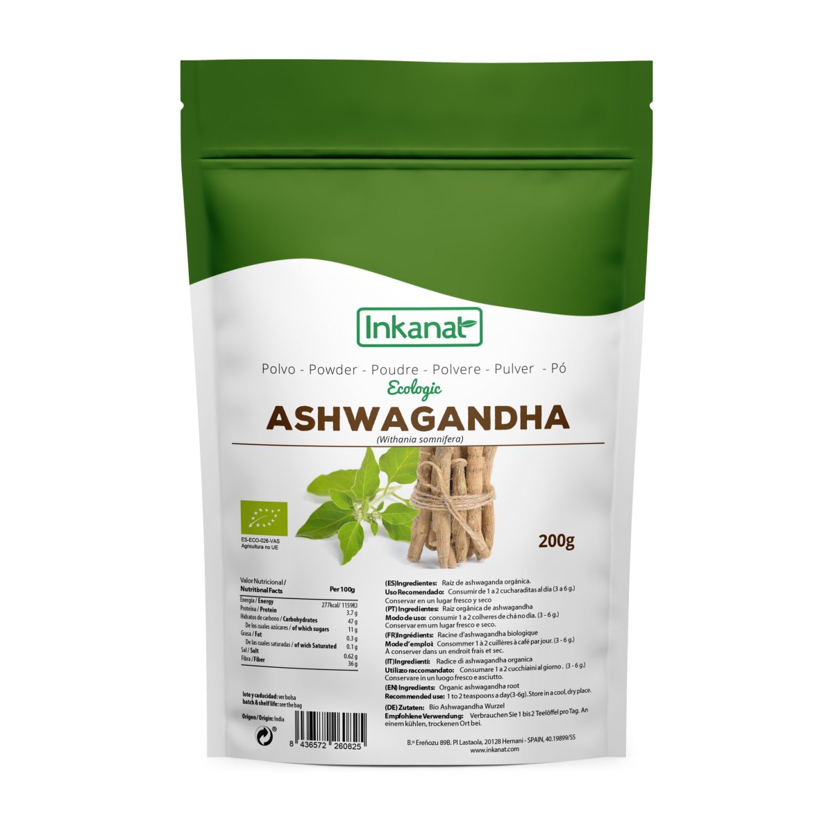 Ashwagandha en polvo BIO