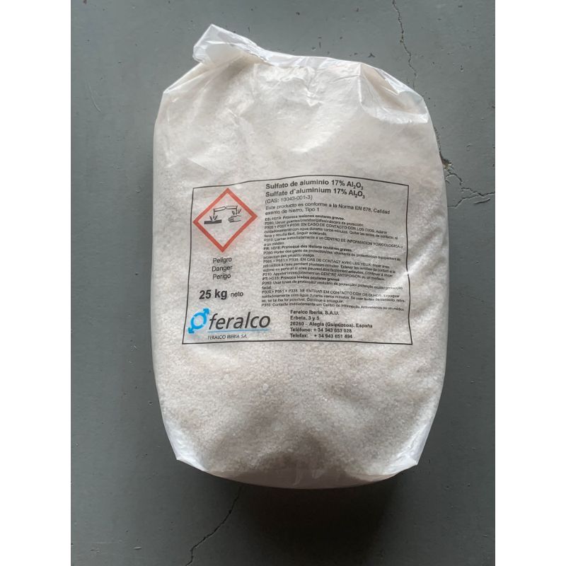 SULFATO ALUMINA PWG POLVO SACO 25Kg (BP)