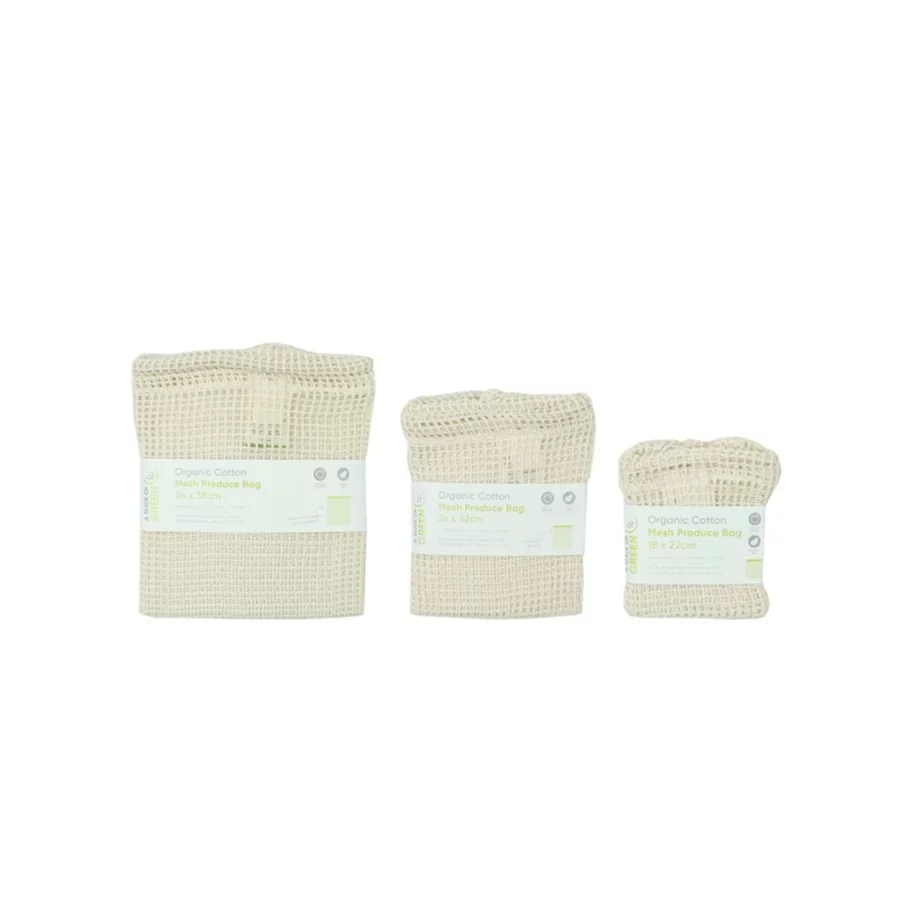Bolsas de malla para frutas y verduras (kit 3)