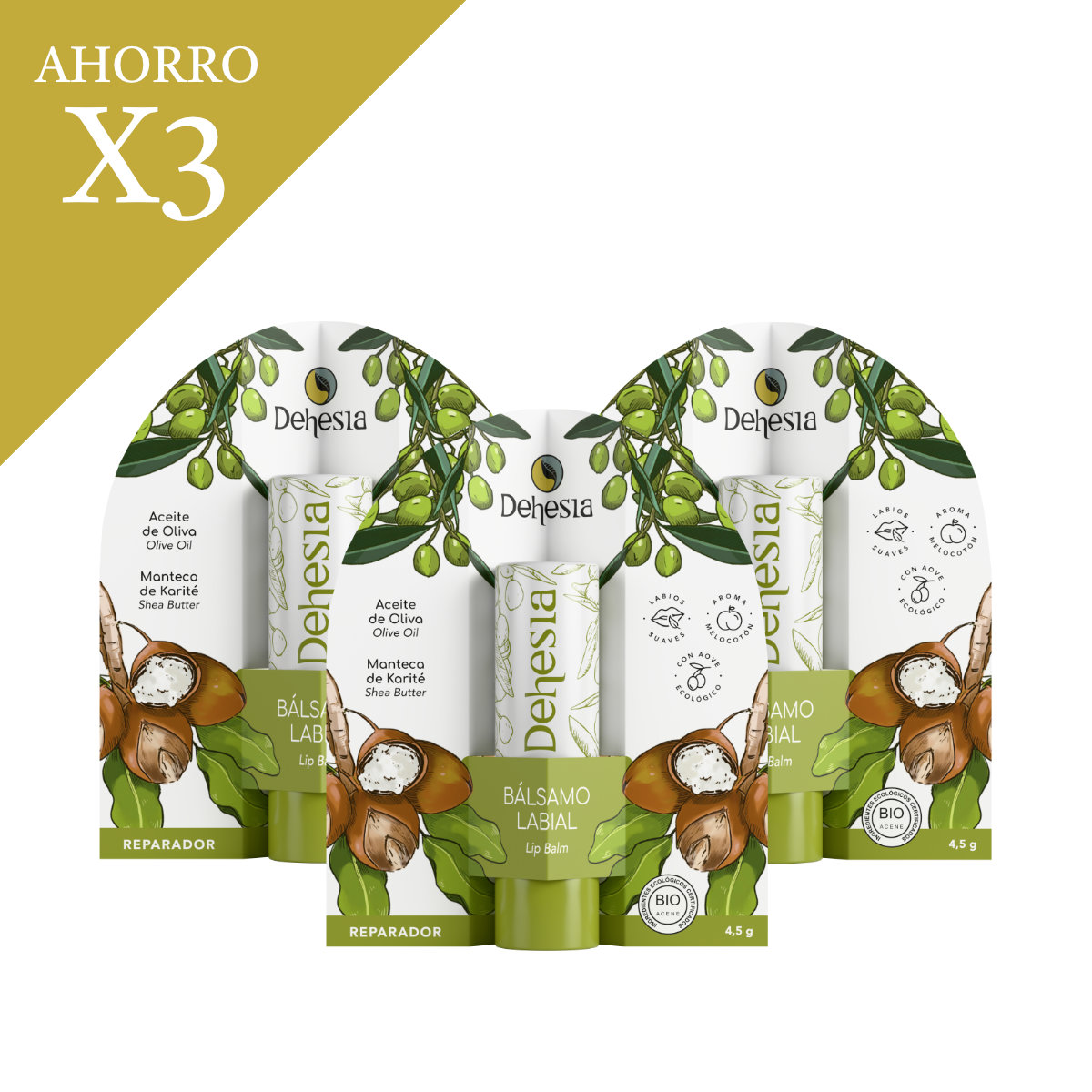 Pack ahorro x3 Bálsamo Labial BIO